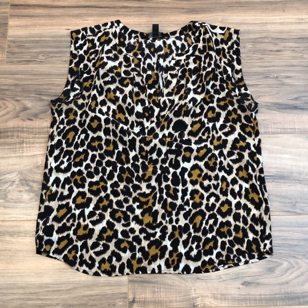 J.Crew silk leopard blouse